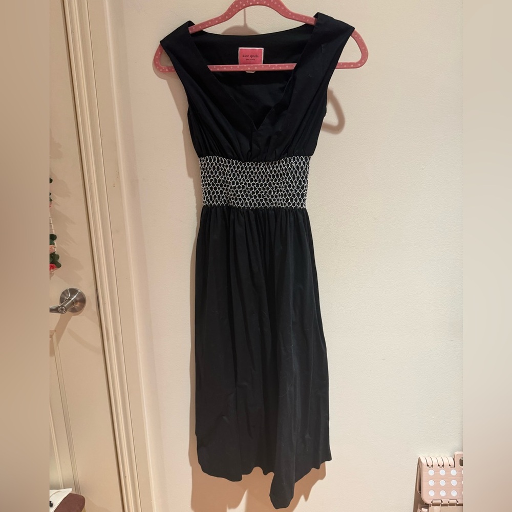 Kate Spade Poplin V-Neck Dress, Sz XS